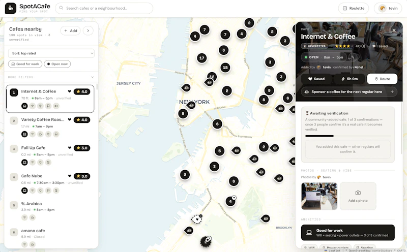 SpotACafe screenshot 2