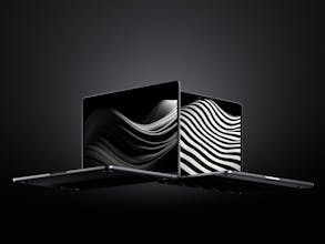 Wavy Black Free Wallpaper Pack gallery image