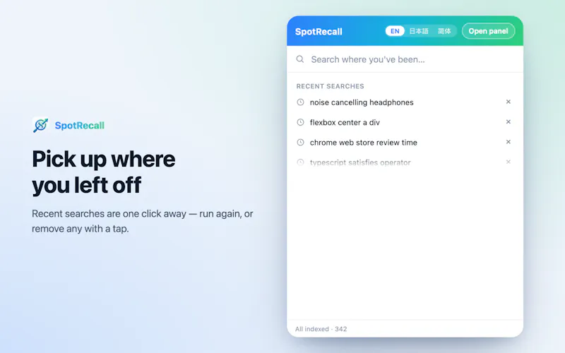 SpotRecall - AI Search for Your Browsing screenshot 4