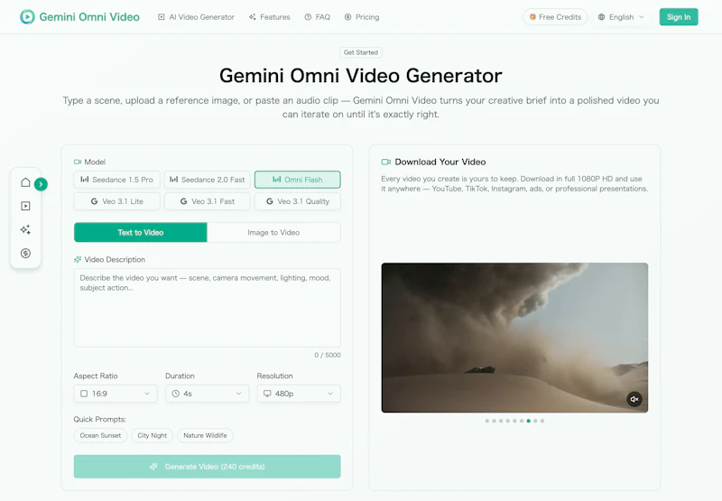 Gemini Omni Video - AI Video Generator screenshot 2