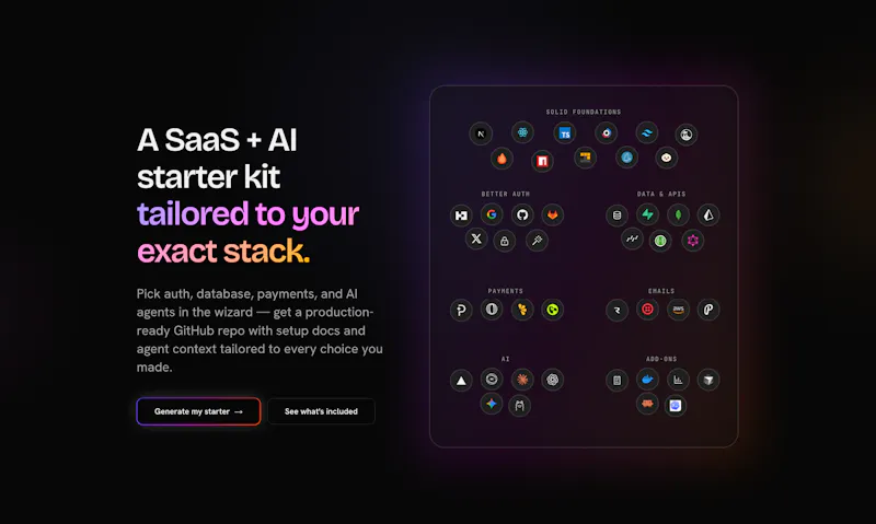 SupaBoot — SaaS + AI starter kit screenshot 1