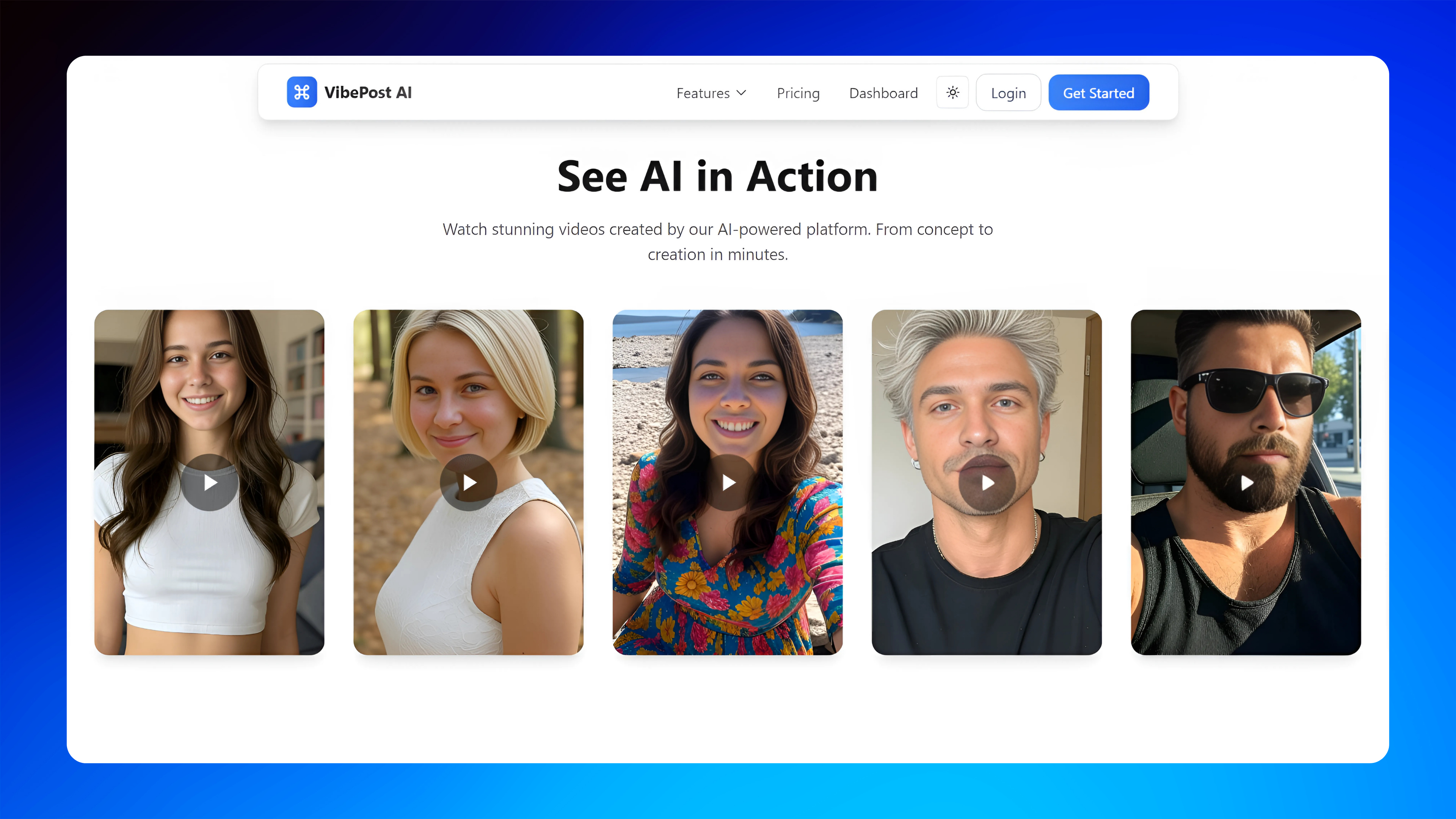 Vibepost che hai - Crea UGC pronto per la pala, presentazioni tiktok e video a schermo diviso media 1
