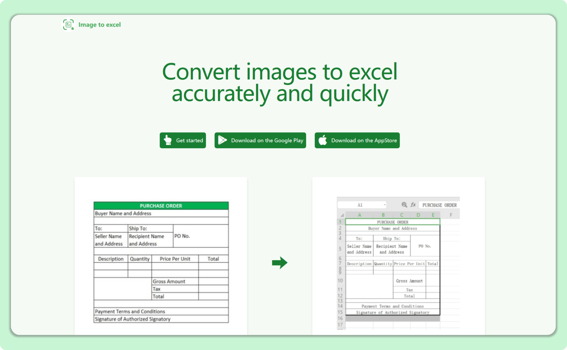 Image to excel media 1