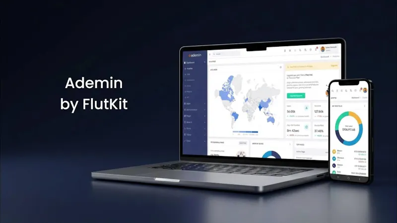 FlutKit Ademin screenshot 1 (video preview)
