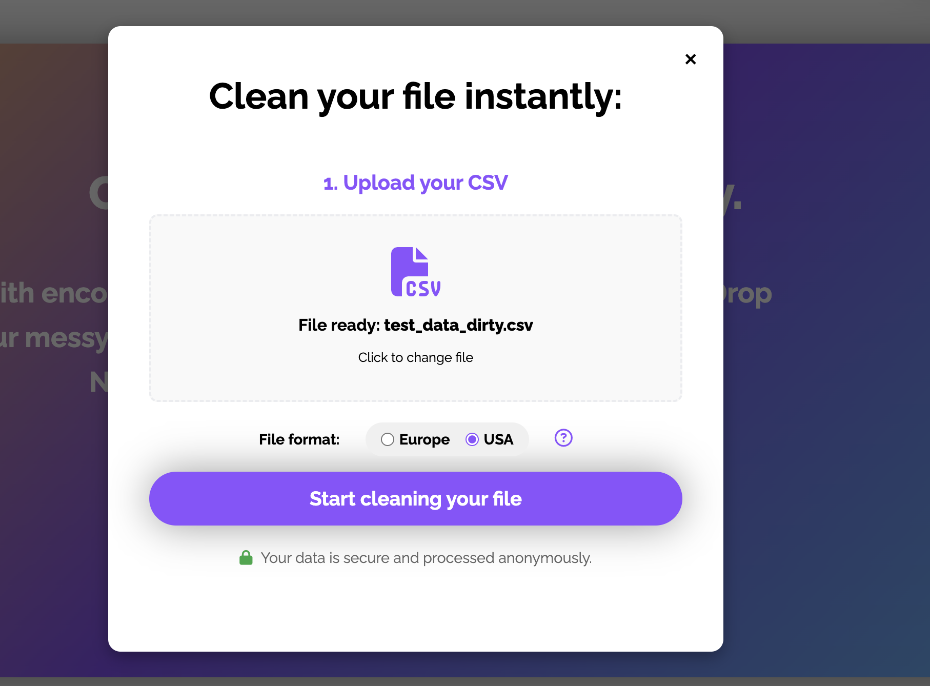 CleanMyCSV gallery image