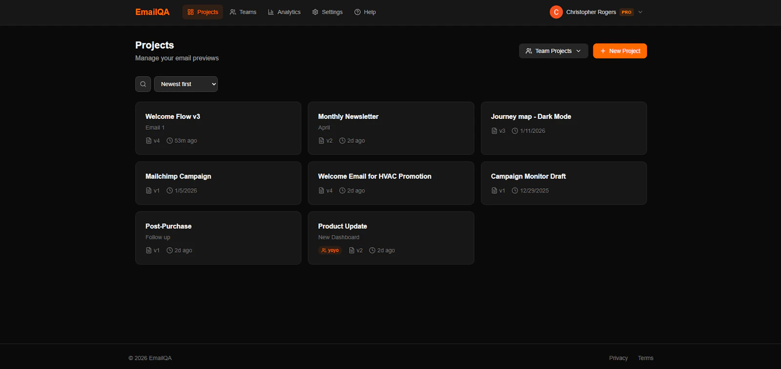 EmailQA screenshot 3