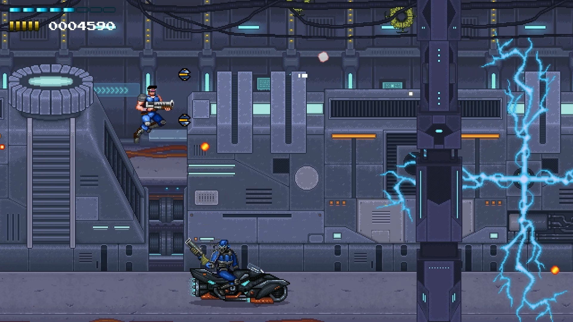 Cyber ​​-Mission - Videospiel, 2D, Pixelkunst, klassisches Spiel, Indie -Spiel Medien 1