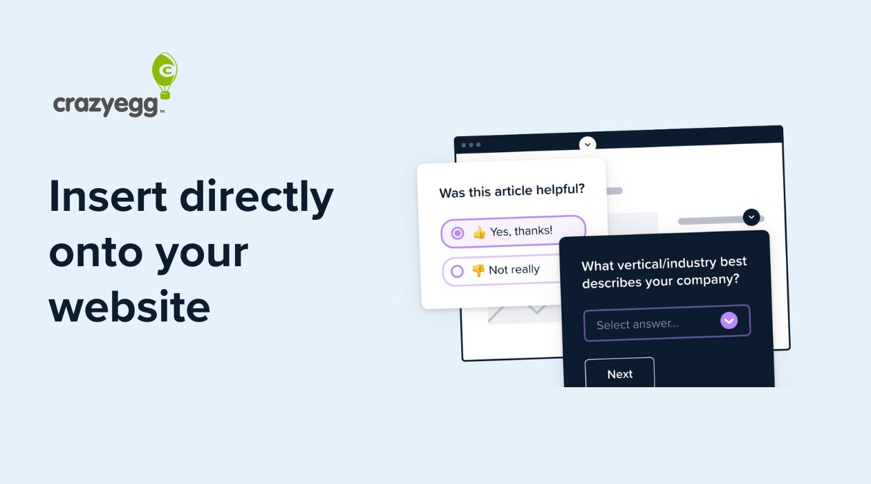 Sondaggi gratuiti illimitati da pazzo uovo - Ottieni un feedback degli utenti veloce, direttamente sul tuo sito Web.Nessun limite. media 2