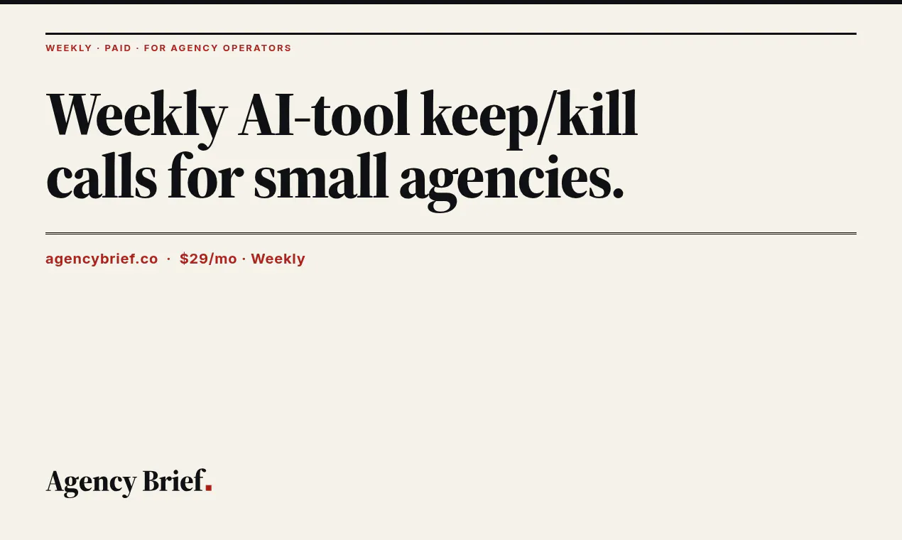 Agency Brief gallery image