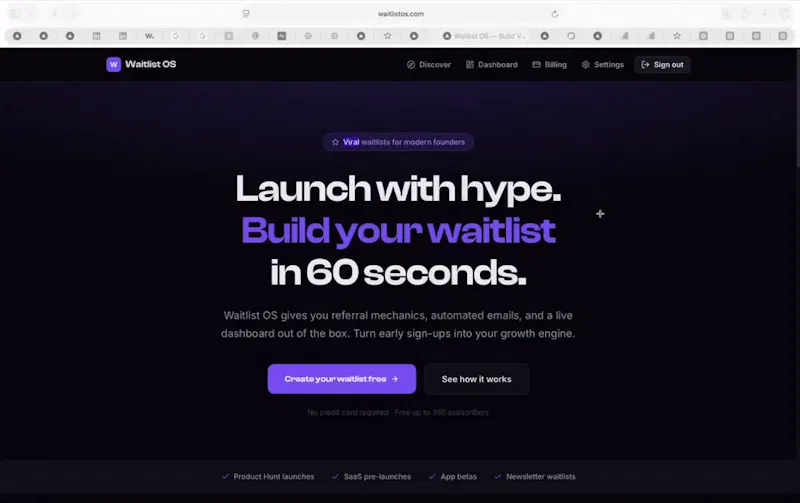 Waitlist OS screenshot 1 (video preview)