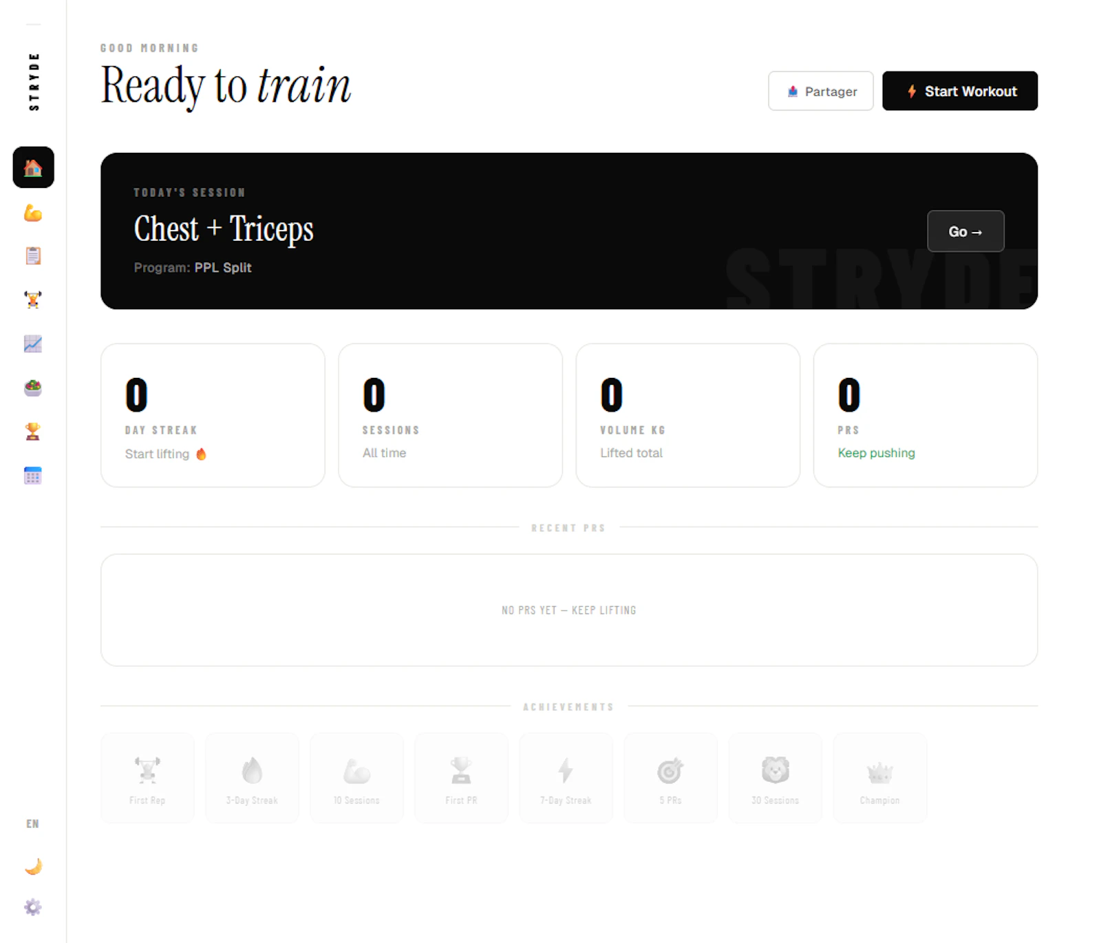 STRYDE — Training screenshot 1