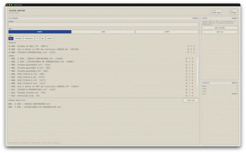 Falken Writer screenshot 5