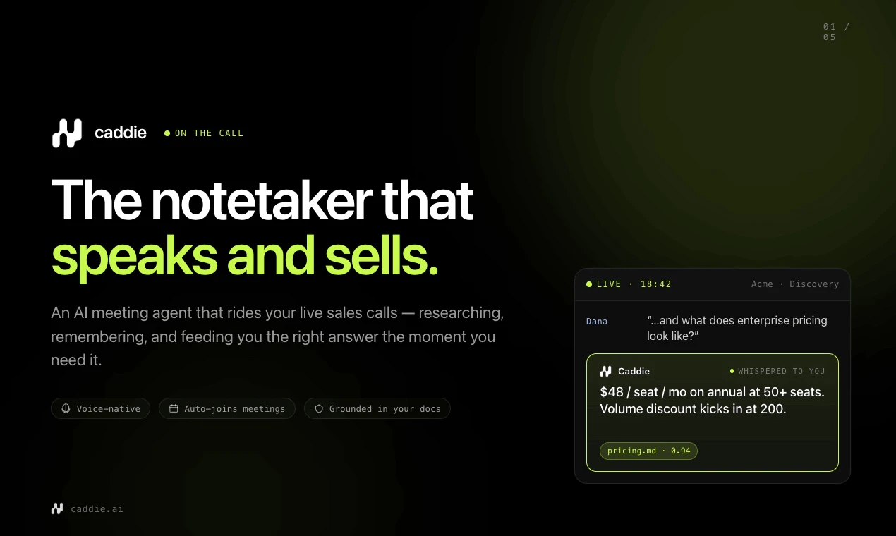 Caddie screenshot 1
