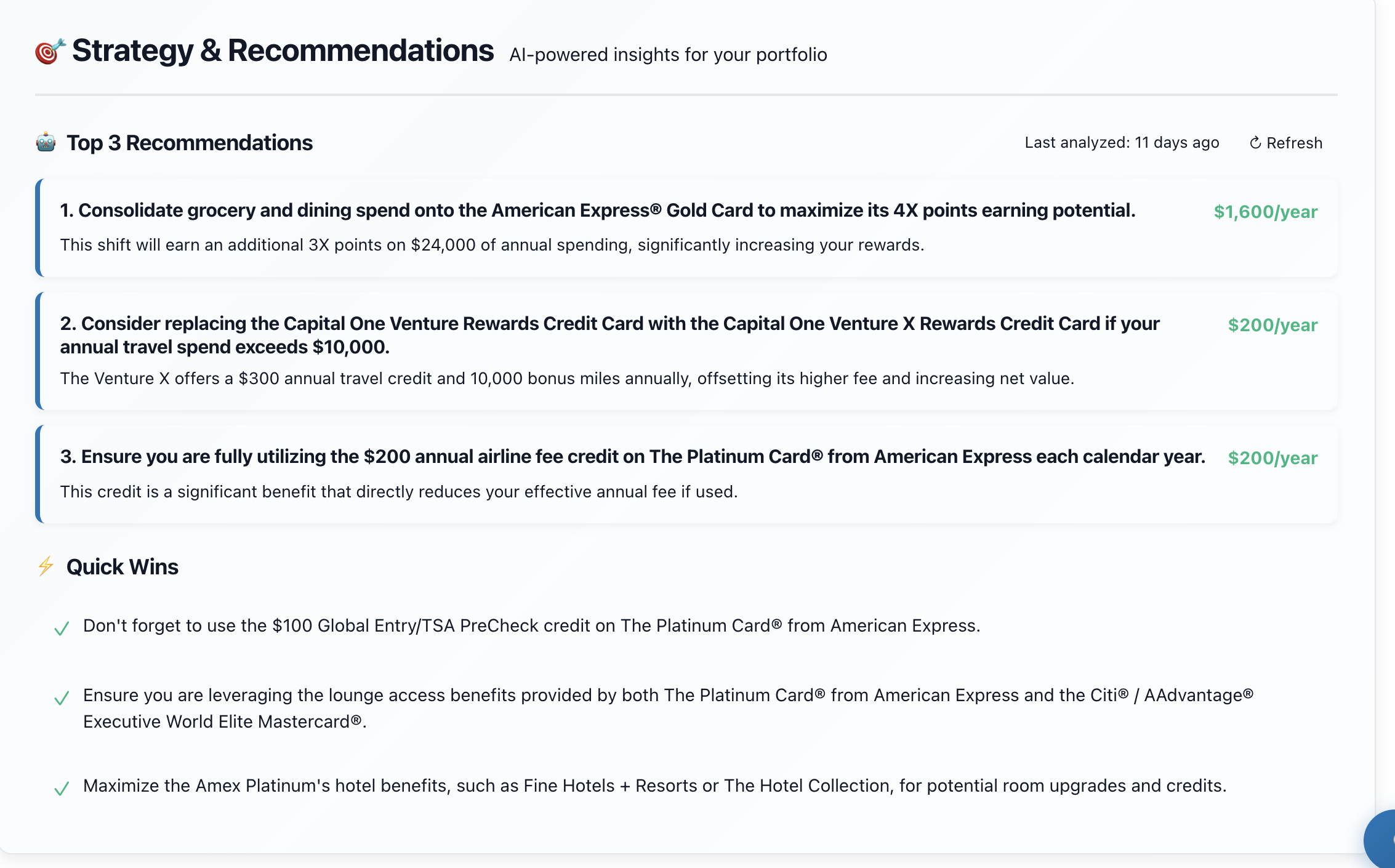 KoKo Credit Card Assistant - Screenshot 2 showing product features and functionality