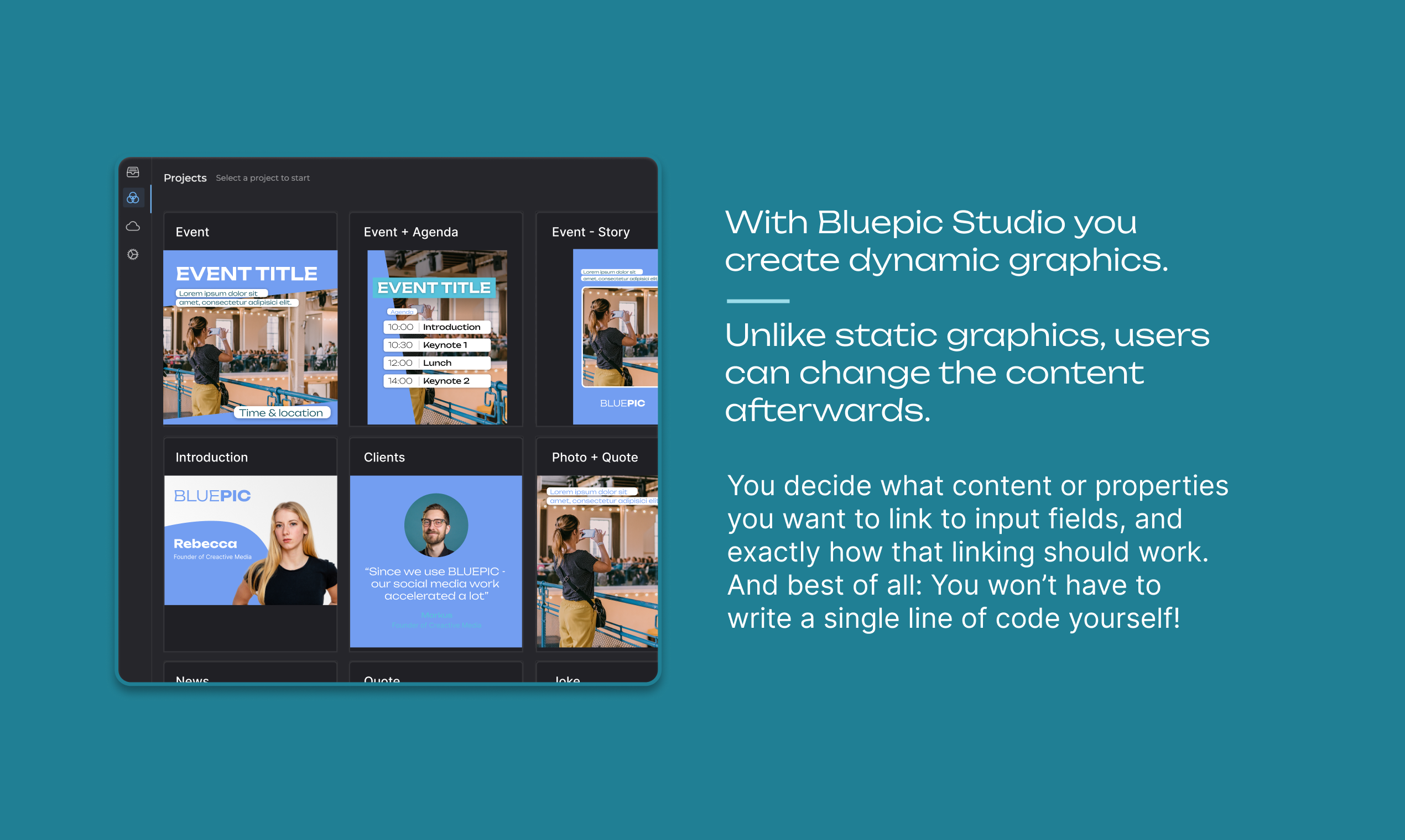 BLUEPIC Studio - Responsive graphic templates that can adapt their appearance media 3