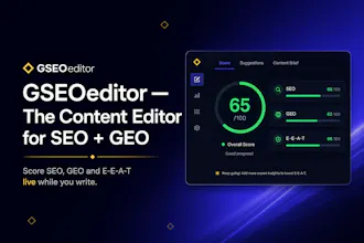 GSEO Editor | Full suite GEO+SEO editor gallery image