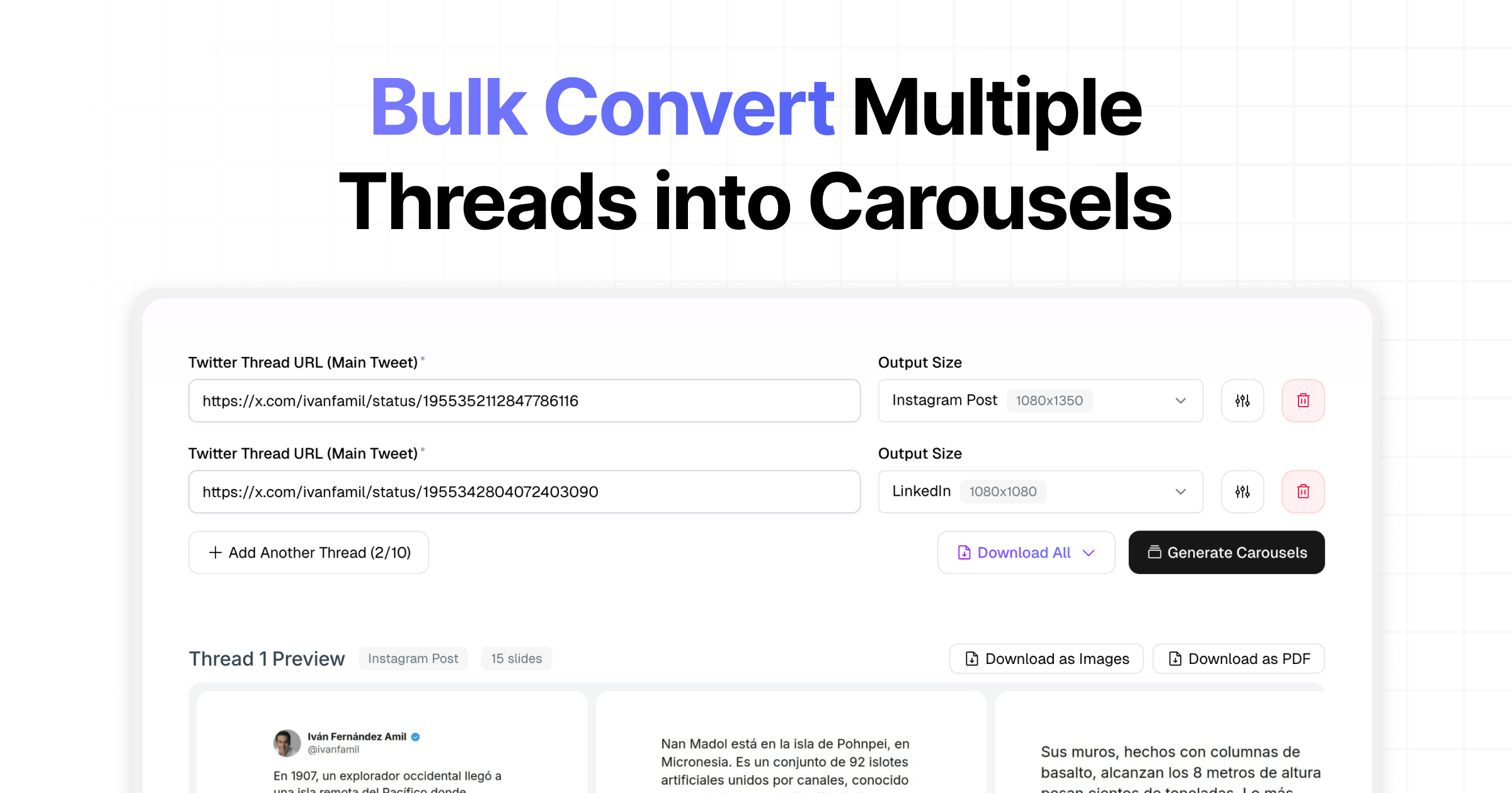 Twitter Carousel Generator Medien 3