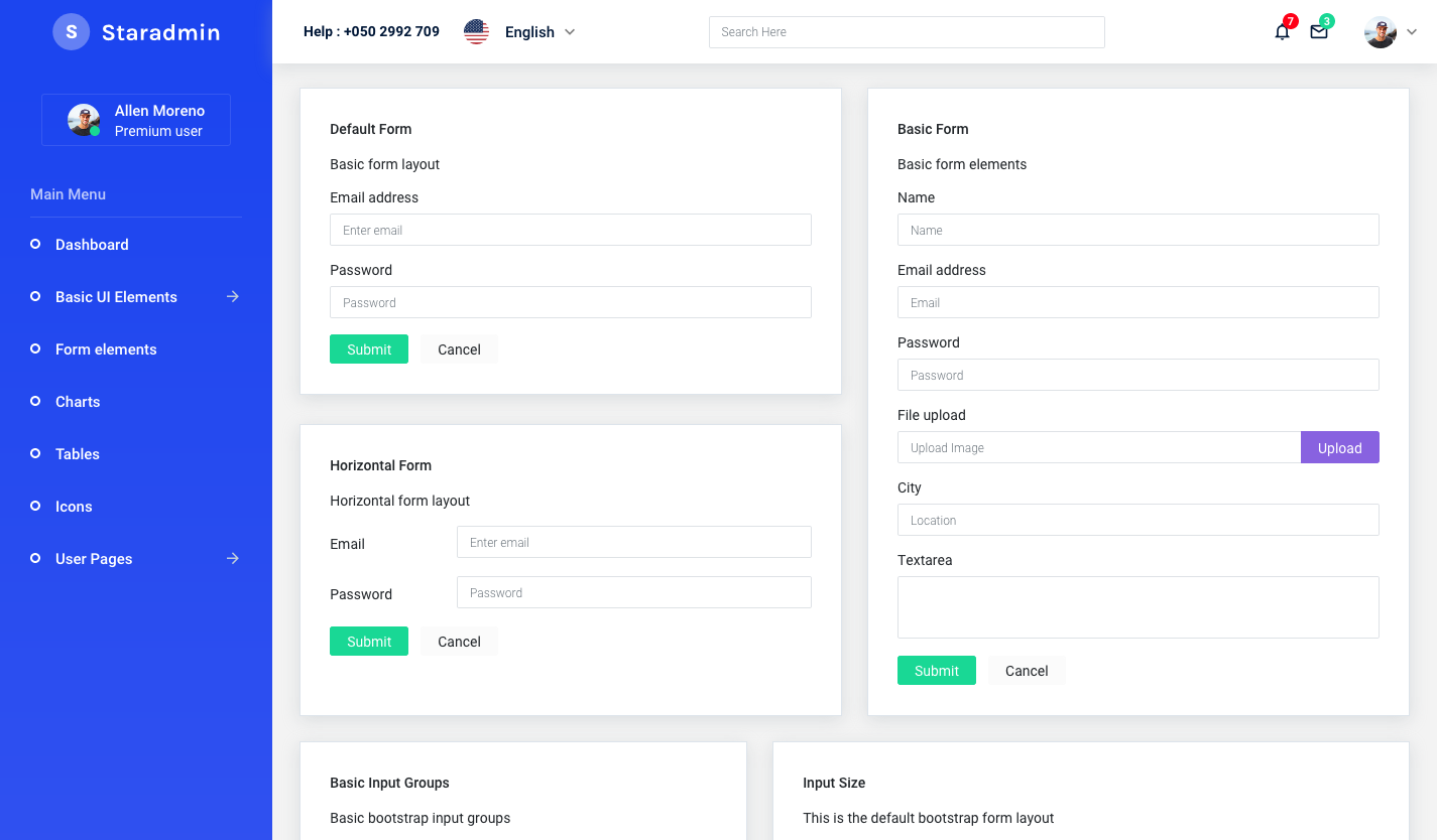 StarAdmin gallery image