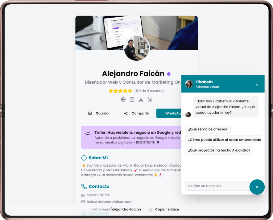 Média Trace - ⭐ Carte numérique professionnelle avec assistant d'IA 1