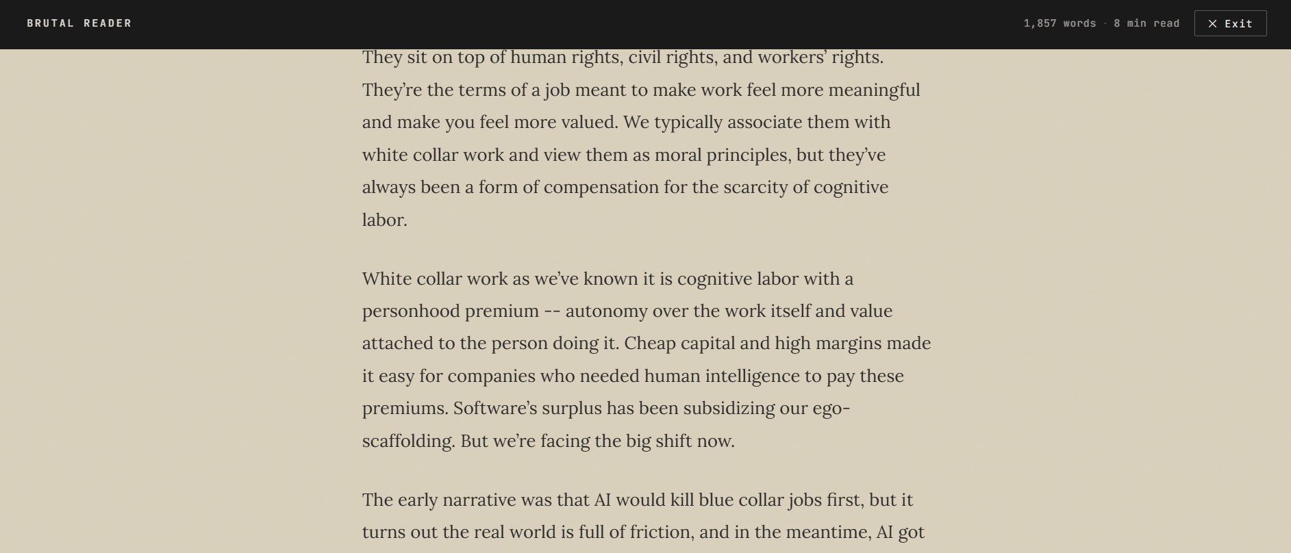 Brutal Reader - Screenshot 4 showing product features and functionality