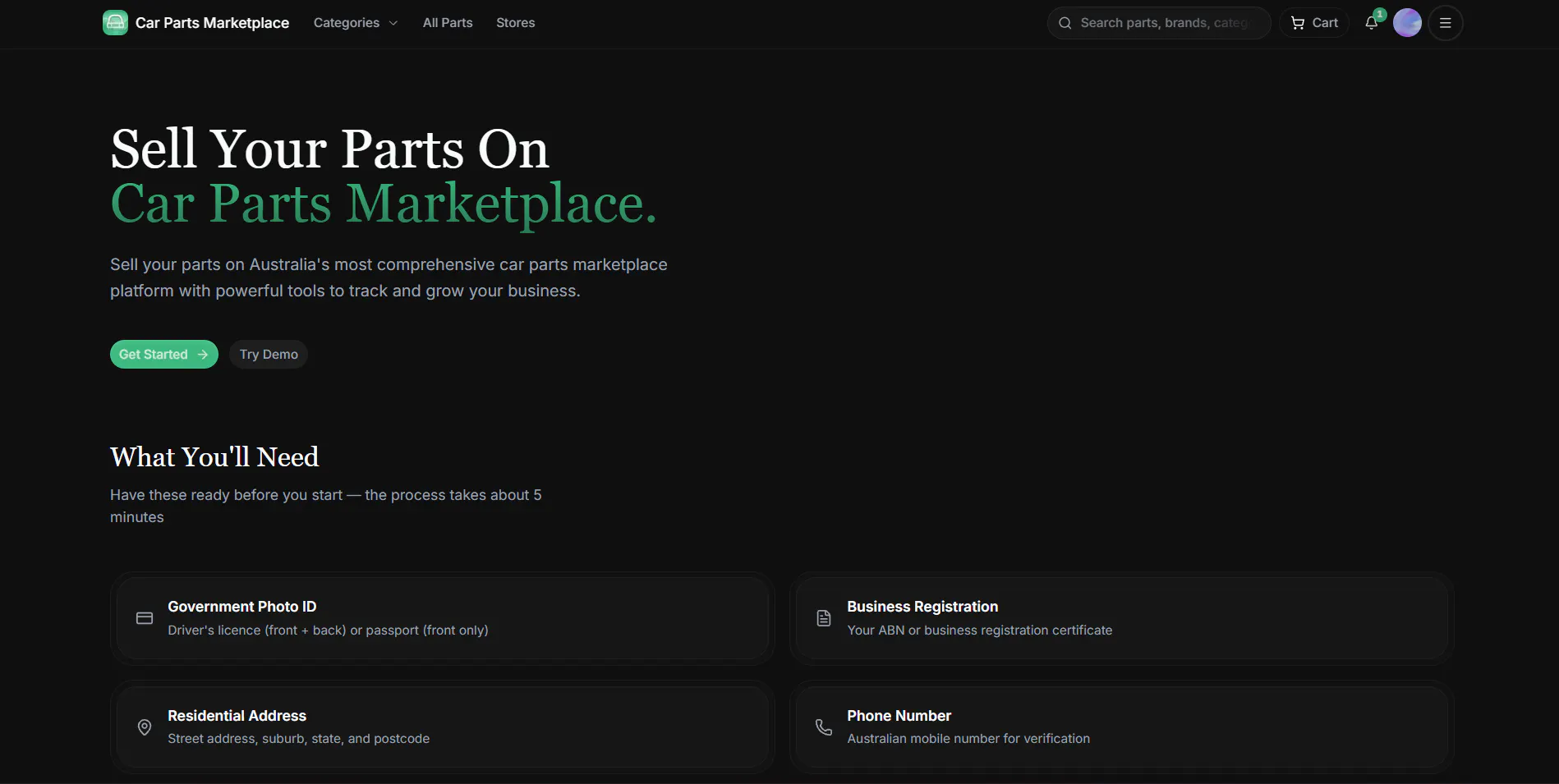 Car Parts Marketplace gallery image