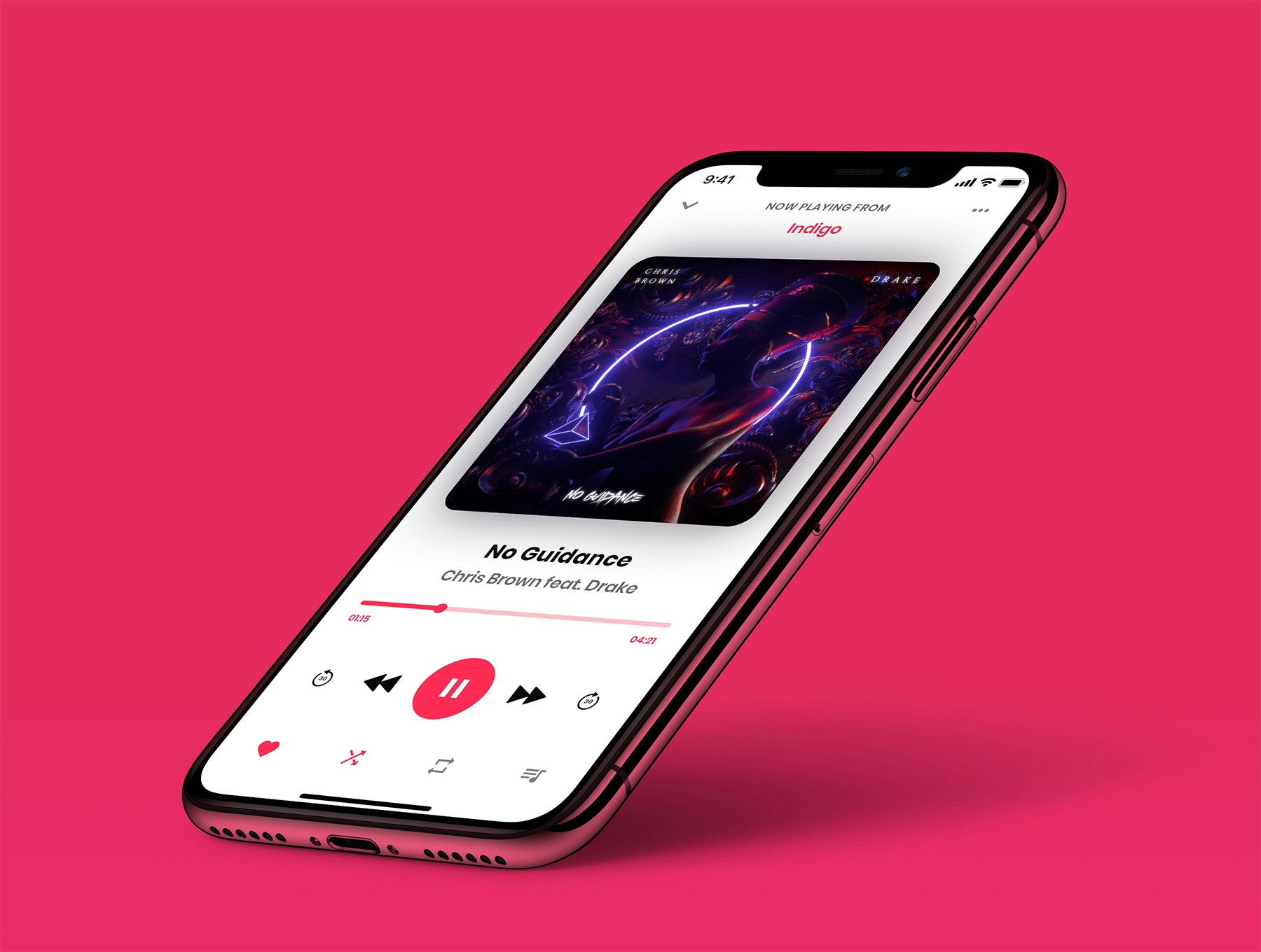 Free Music App UI Kit for Adobe XD