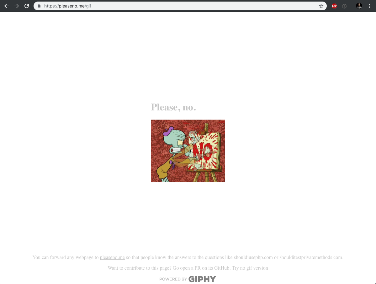 Please, no. gallery image