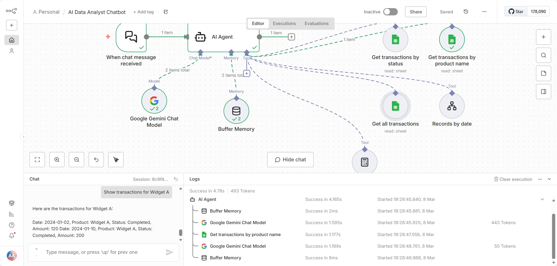 AI Data Analyst Chatbot - Screenshot 3 showing product features and functionality