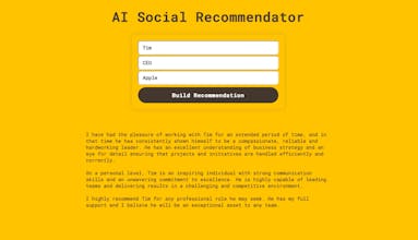 AI Social Recommendator gallery image