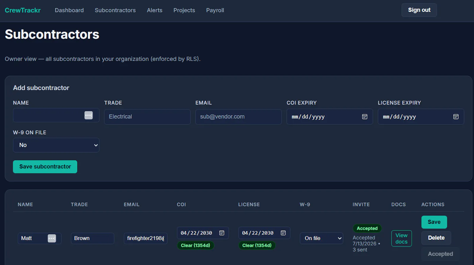 CrewTrackr screenshot 2