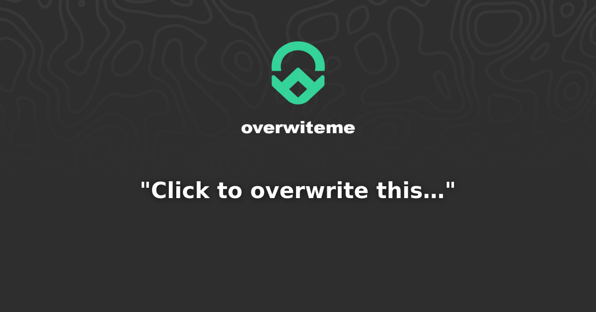 Overwriteme - Main product screenshot demonstrating key features and user interface
