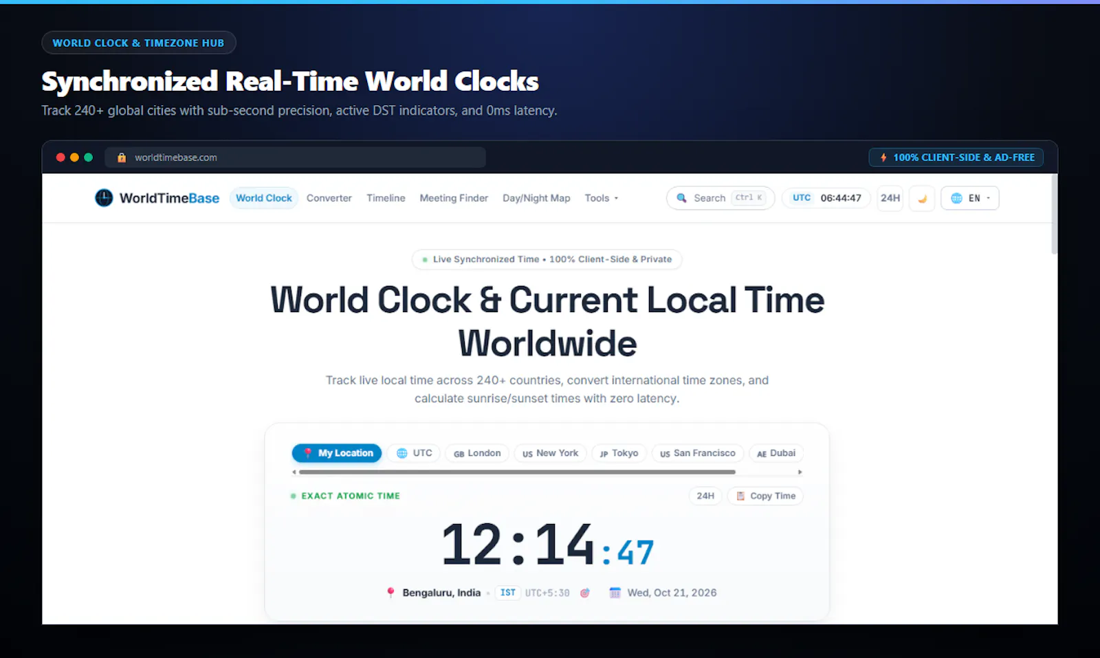 WorldTimeBase screenshot 3
