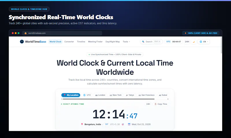 WorldTimeBase screenshot 3