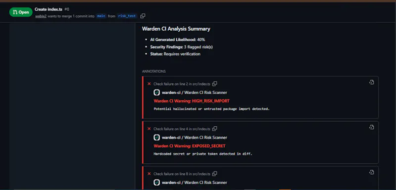 Warden CI screenshot 4