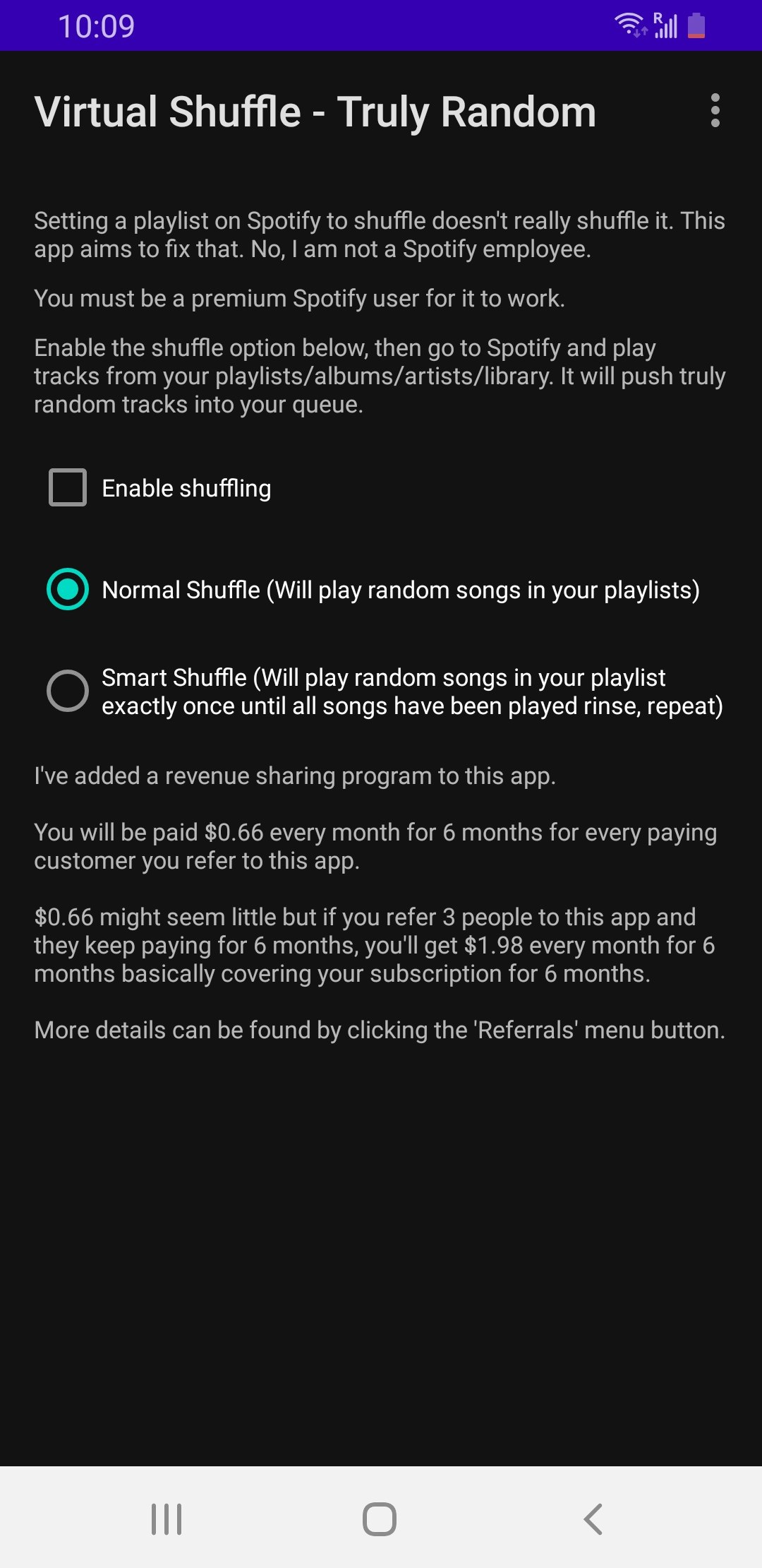 Virtual Shuffle - Android -App, die Spotify zwingt, wirklich zufällige Tracks zu spielen Medien 4