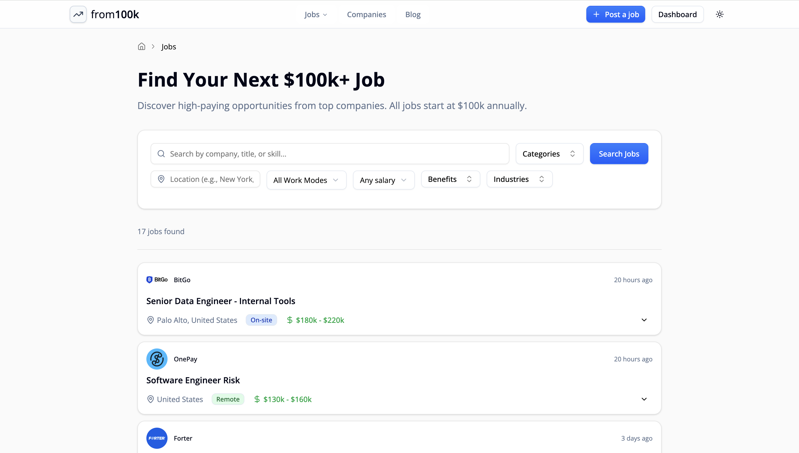Média Depuis 100k - Emplois informatiques bien rémunérés à partir de 100 000 $ 3