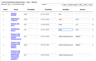 Chrome Plugin: Salesforce Opportunity Pipeline Management Excel Spreadsheet like UI with Download ability