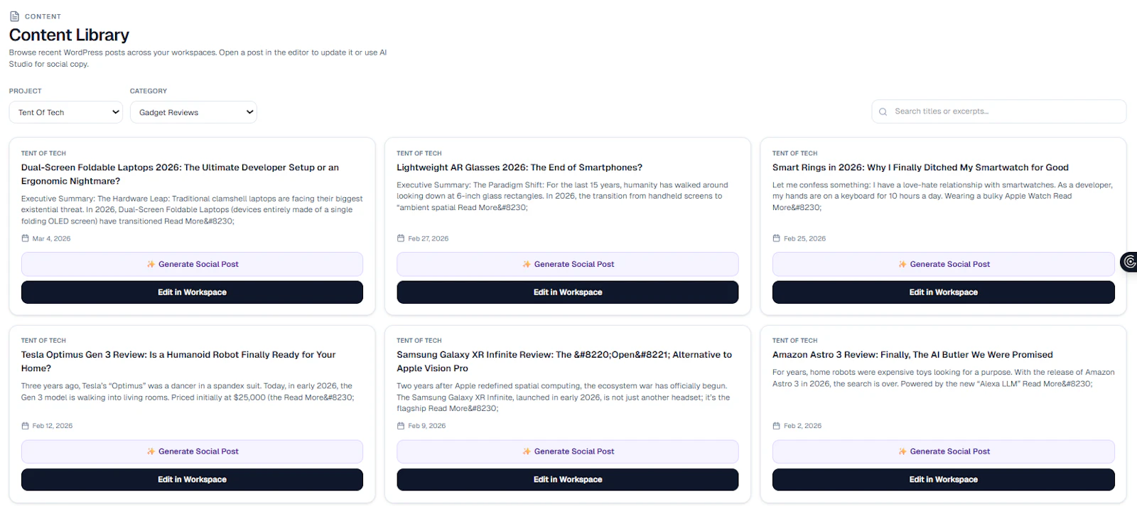 Snyho: AI Content Command Center screenshot 12