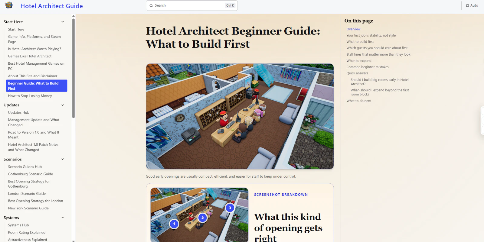 Hotel Architect Guide screenshot 2