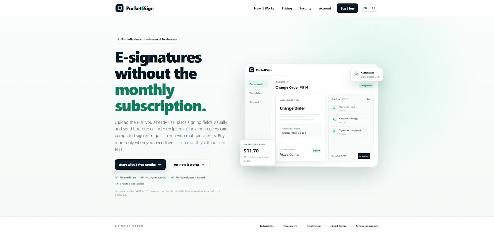 PocketEsign screenshot 1