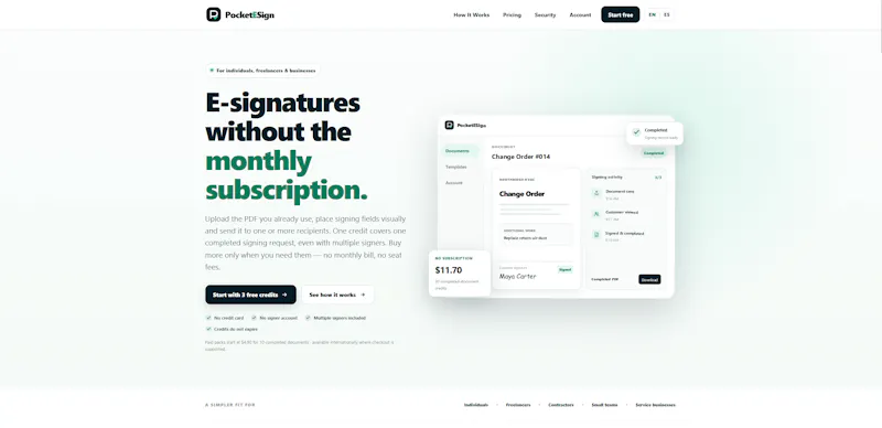PocketEsign screenshot 1