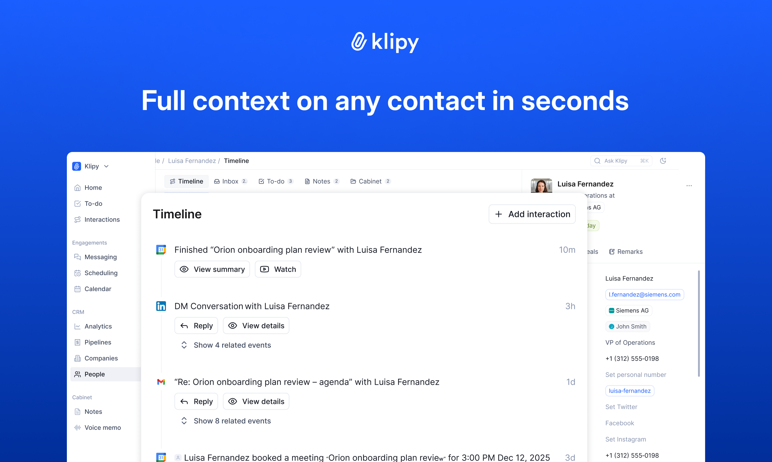 Klipy — Does the work after every call media 3