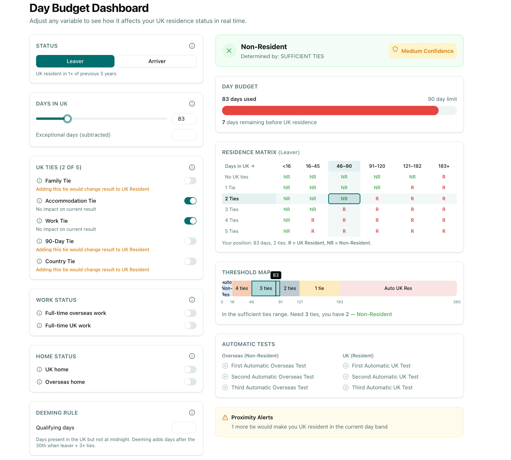 UK Tax Residence Calculator gallery image