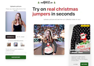 Virtual Christmas jumper wardrobe try on gallery image