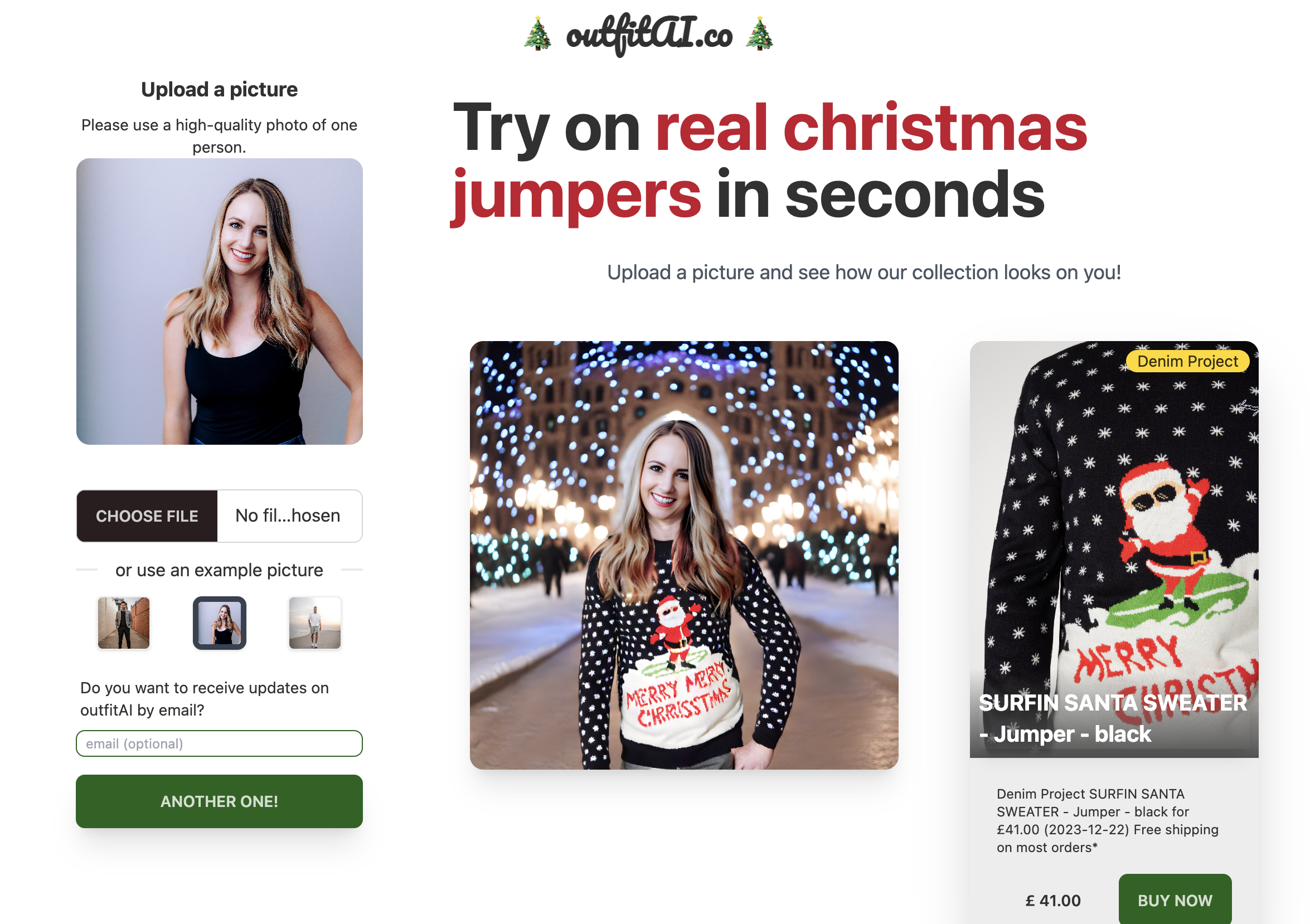 Virtual Christmas jumper wardrobe try on media 1