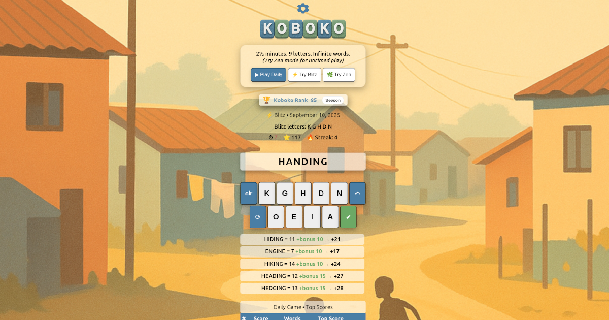 Koboko - A word puzzle challenge. Timed or untimed. You choose. media 1