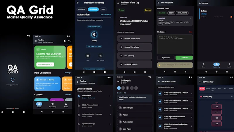 QA Grid: Software Testing Prep screenshot 1