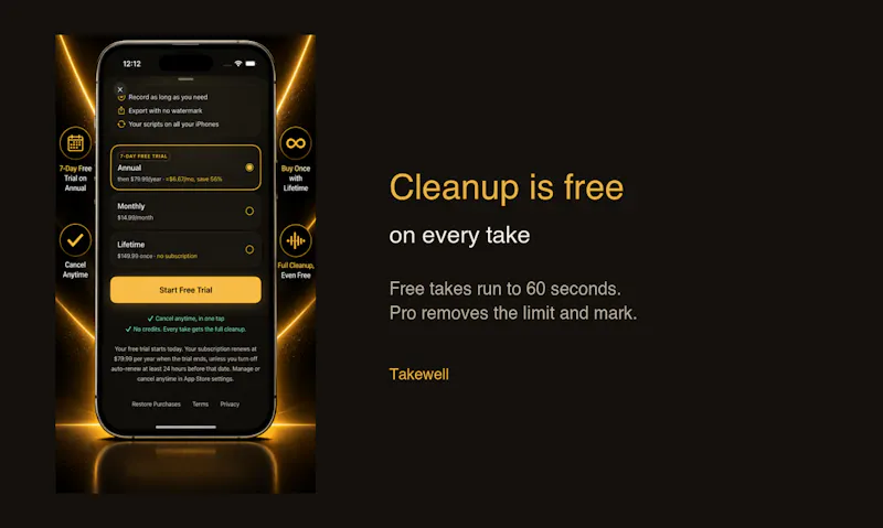 Takewell screenshot 2