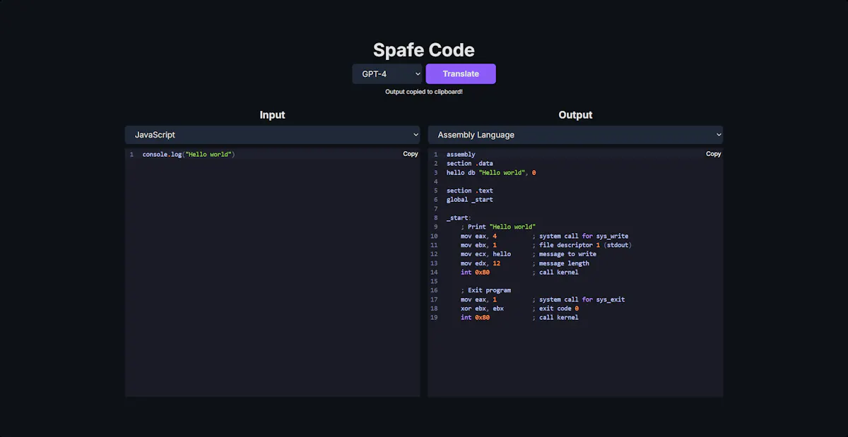 Spafe Code