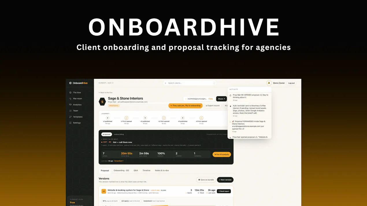 OnboardHive product